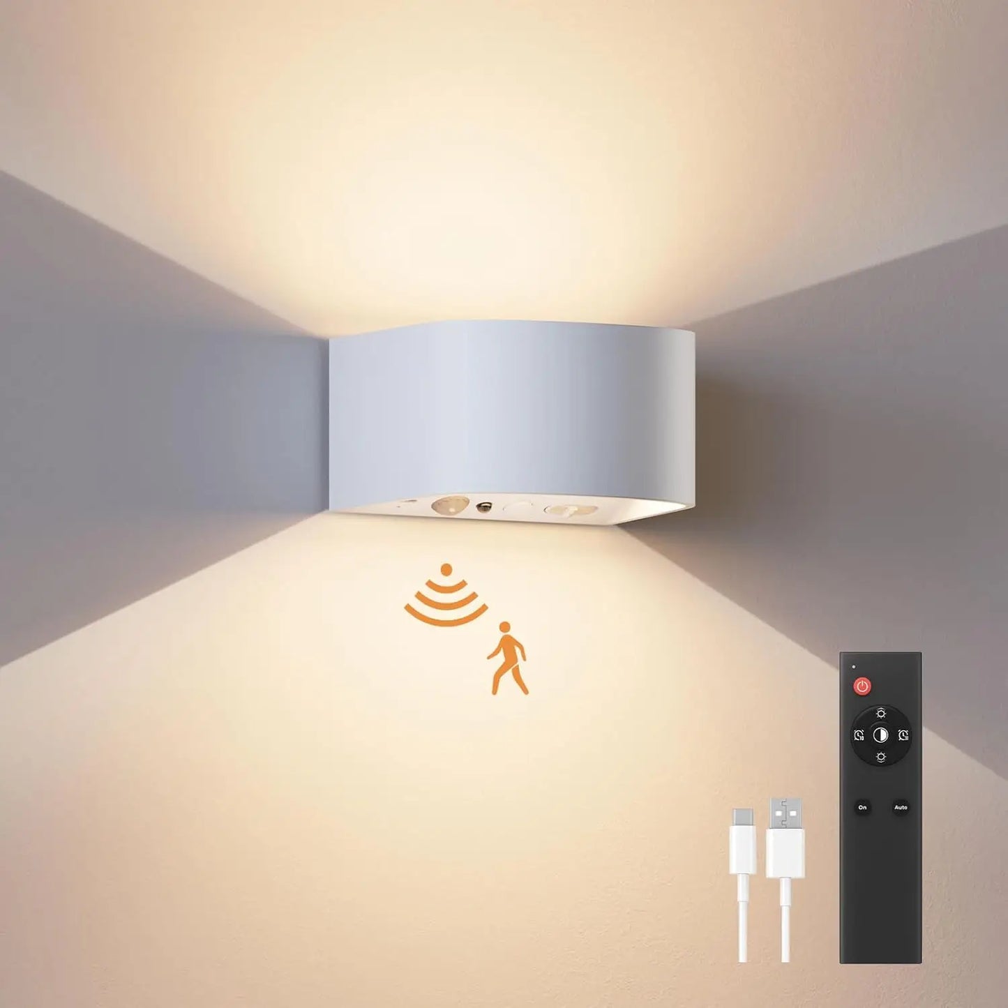 Motion Sensor Wall Light Rechargeable