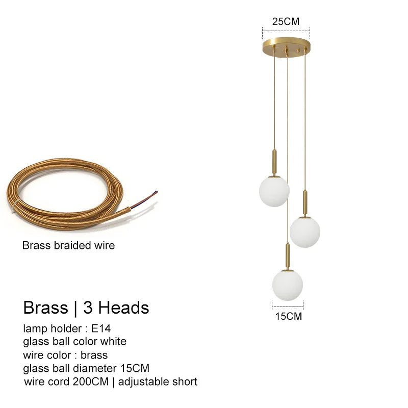 LED Chandelier Glass Dining Room