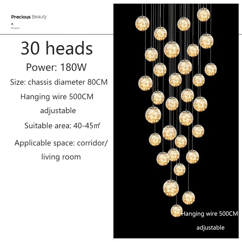 DecorBites™ Contemporary Crystal Ball Chandelier - Free Shipping