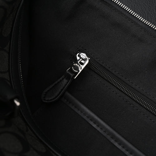 Coach Metropolitan Duffel Bag in Signature Black Canvas