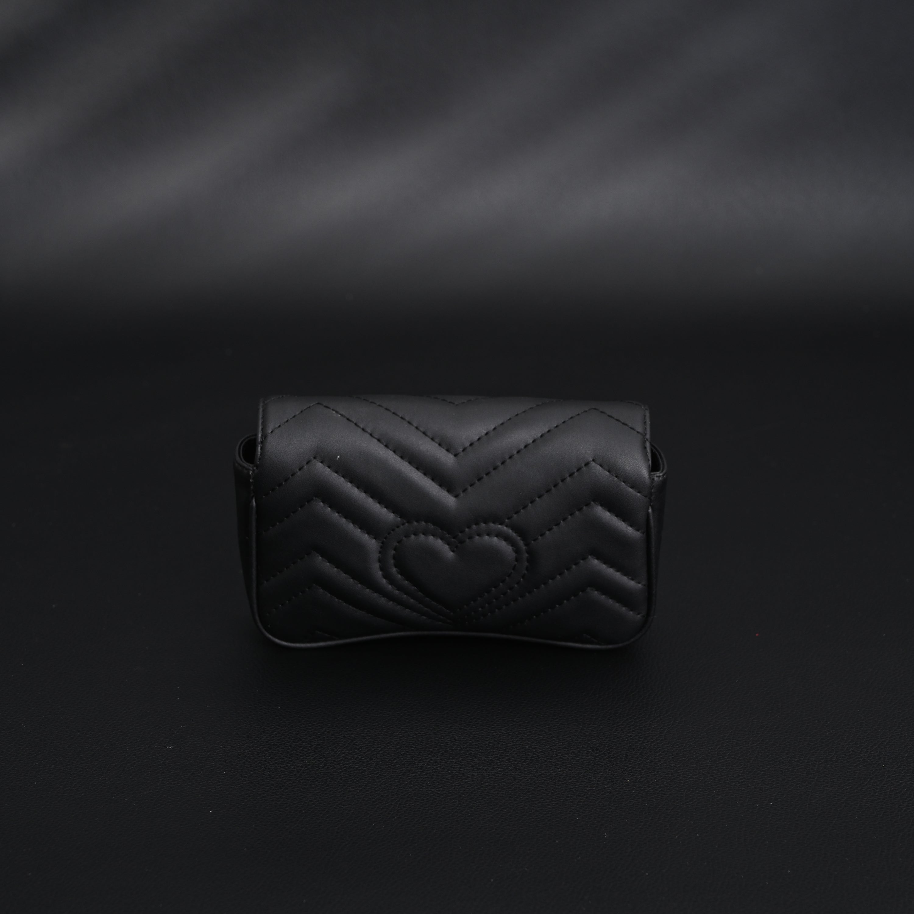 Gucci GG Marmont Matelassé Mini Shoulder Bag – Black Leather with Gold Chain