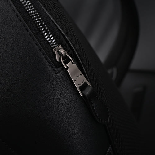 Coach West Backpack – Signature Canvas in Black/Grey
