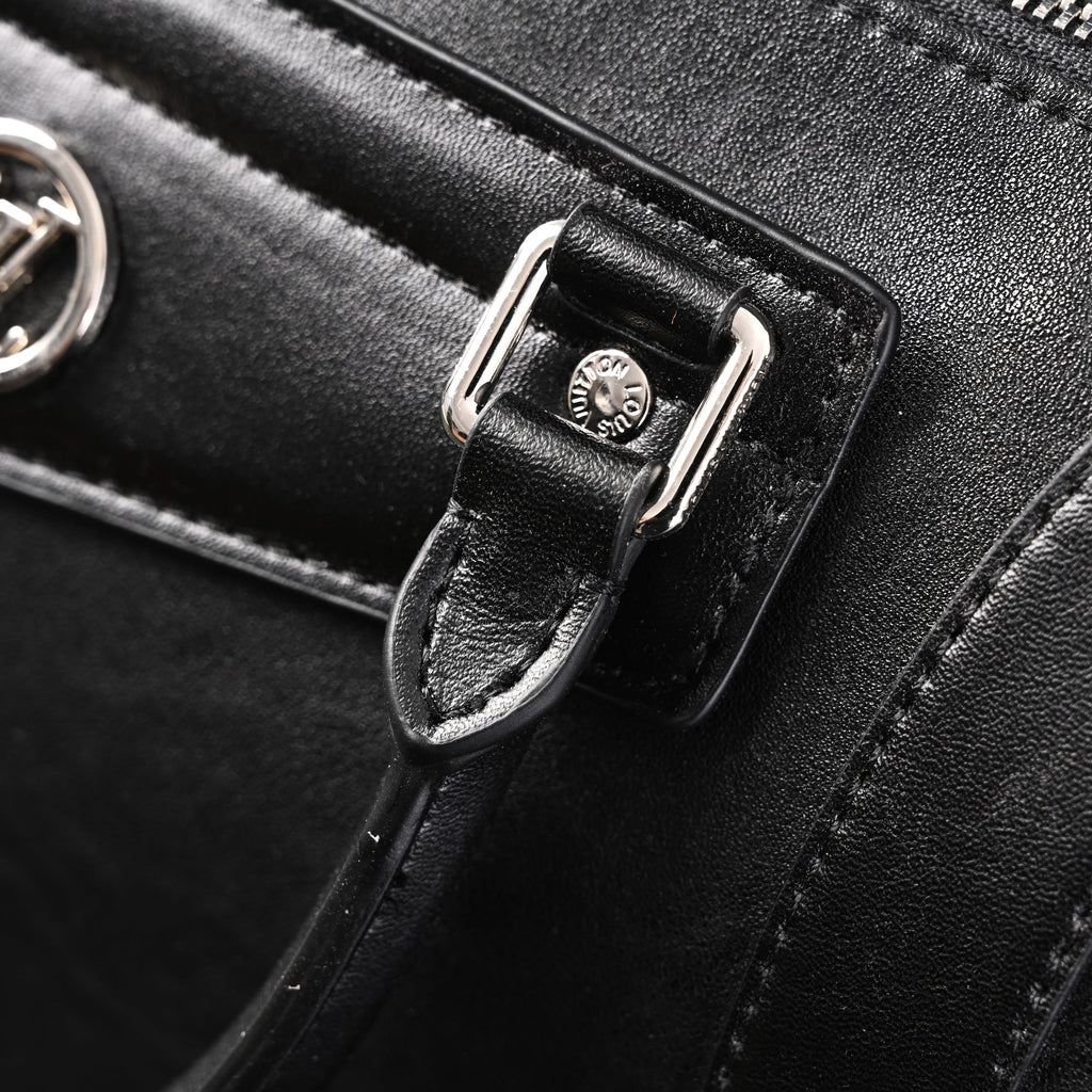 Louis Vuitton Nano Biker Bag in Black Lambskin Leather – Top Handle & Shoulder Carry (M14623)